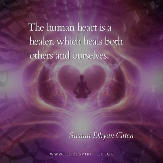 Giten quote card + The human heart healer